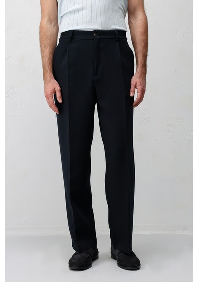 Antioch Pileli Relaxed Fit Erkek Pantolon Lacivert