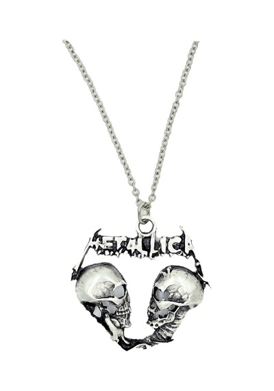 Diyez Müzik Metallica Çift Kafatası Figürlü Kolye