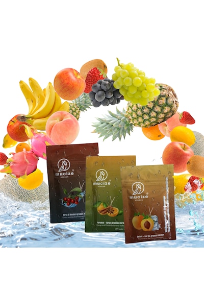 Mucize Aromalı Kürdan 3"lü Doypak Set Kiraz-mentol/portakal-tarçın/şeftali-buzlu Cay