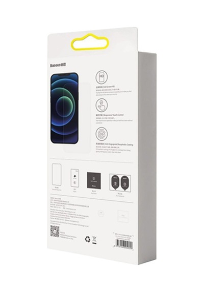Baseus Apple Uyumlu   iPhone 12 Pro Max 6.7 0.3Mm Hd Anti-Drop Tempered Kırılma Şeffaf