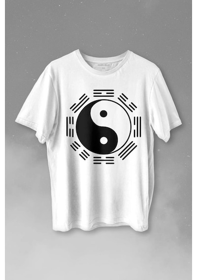 Hyuga Clan Symbol Characters Ying Yang Naruto Baskılı Tişört Unisex T-shirt 001