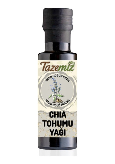 Tazemiz Soğuk Sıkım Chia tohumu Yağı 100 ML