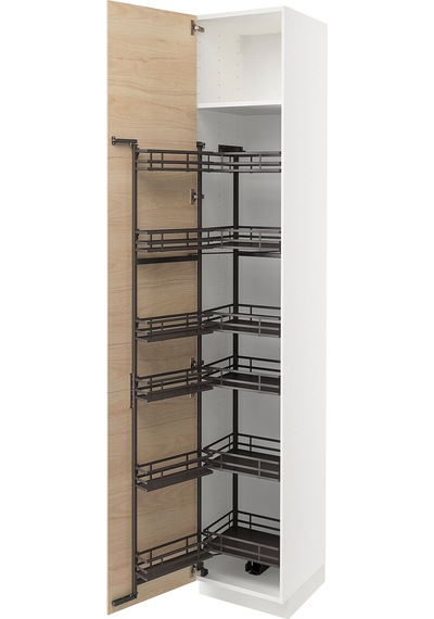 Ikea Beyaz Modern Mutfak Dolabı 60x60x220 Cm Askersund Açık Dişbudak Görünümlü Ikea Beyaz Modern Mutfak Dolabı 60x60x220 Cm Askersund Açık Dişbudak Görünümlü