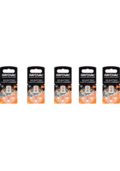 Rayovac 13 Numara İşitme Cihazı Pili Blister 6 x 5'li