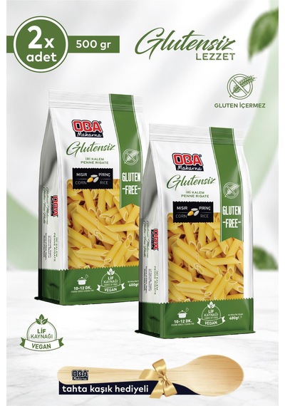 Oba Glutensiz İri Kalem Makarna 400 Gr X 2 Adet