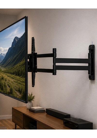 Çift Kollu Tv Askı Aparatı Hareketli Lcd Led Televizyon Askılığı Çok Renkli