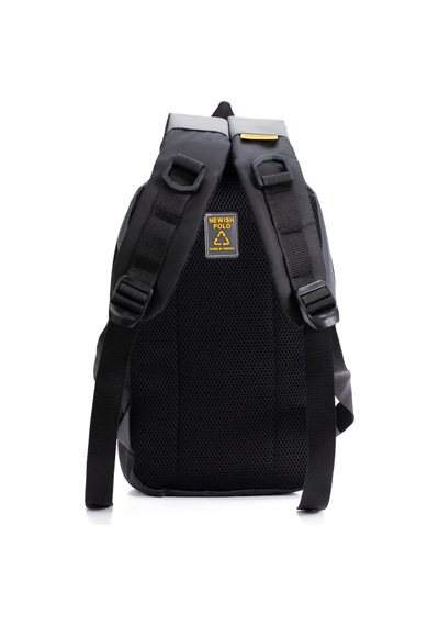 Newish Polo Unisex Minimal Sırt Çantası Laptop Bölmeli Şehir İçi Kullanım - New406 Gri