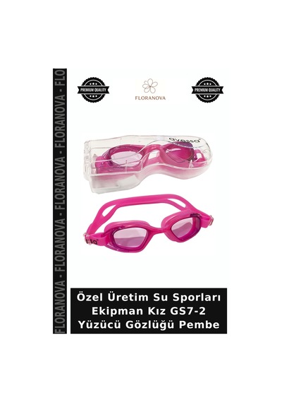 Özel Üretim Su Sporları Ekipman Kız Gs7-2 Yüzücü Gözlüğü Pembe