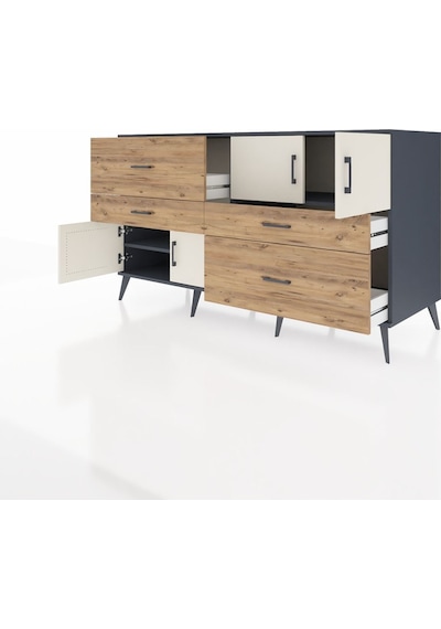 Kronos Konsol 2 Raflı 4 Çekmeceli 4 Kapaklı 176x59x99 Antrasit-aytaşı/çam Aytası/atlas Çam - Antrasıt Kronos Konsol 2 Raflı 4 Çekmeceli 4 Kapaklı 176x59x99 Antrasit-aytaşı/çam Aytası/atlas Çam - Antrasıt