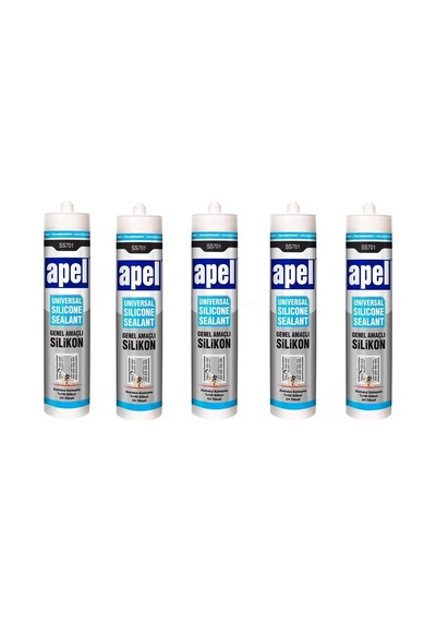 5 Adet Genel Amaçlı Silikon Şeffaf 250 Ml