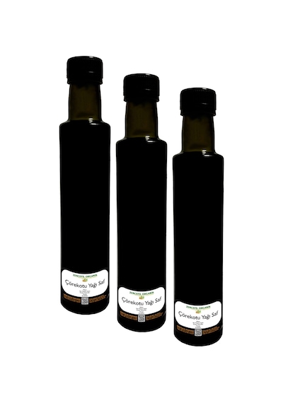 3 Adet Çörekotu Yağı 250 Ml. X 3 Taze Sıkım Soğuk Pres Çörek Otu Yağı %100 Saf - Filtresiz - Ham 2500 G