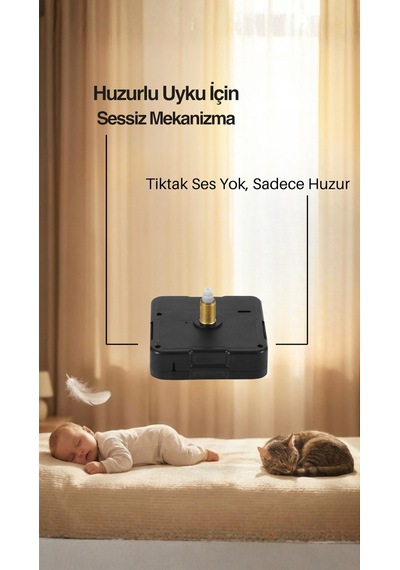 Ressam Resim Palet Renkli Baskı Desenli Sayılı Hediyelik Ahşap Sessiz Tablo Duvar Saati 03 Renkli