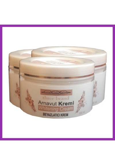 Bezos Three Brand Whitening Cream 100ml Arnavut Kremi Aklık Kremi 3 Adet Bty