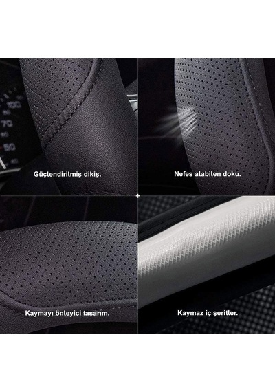 Mıchelın Mc1003nr Premium Suni Deri Direksiyon Kılıfı, Kırmızı Genel