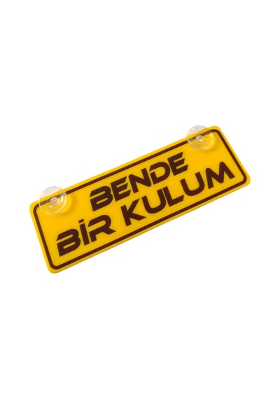O.z Racing Sarı Dekor Plaka Vantuzlu Cam Süsü 22x7.5cm