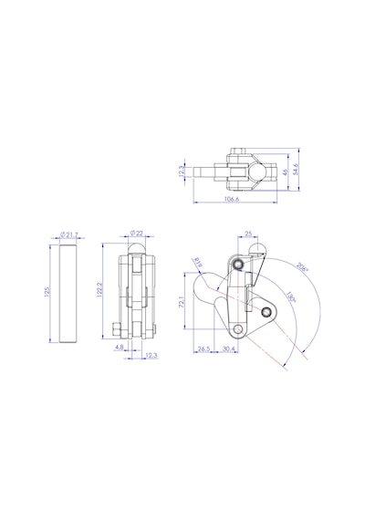 Goodhand Gh-70505 Ağır Hizmet Tipi Geçiş Kelepçesi 1000 Kg Kapa