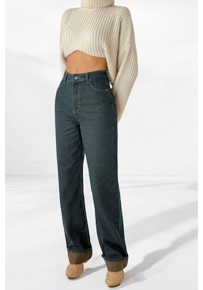 Lacarino 7714 W.leg Kadın Jean Pantolon Od Brown