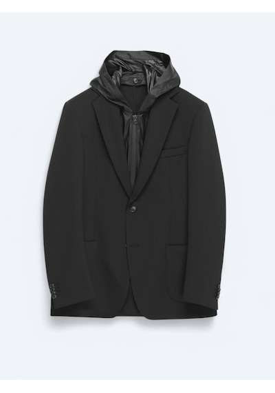 Kip Siyah Düz Modern Fit Örme Ceket Siyah