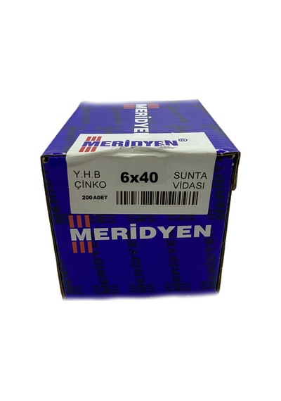 Meridyen Sunta Vidası 6x40 200 Adet Diğer