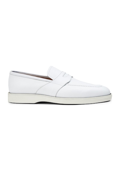 Deery Hakiki Deri Beyaz Erkek Loafer Ayakkabı - 01960mbyzc01 Beyaz