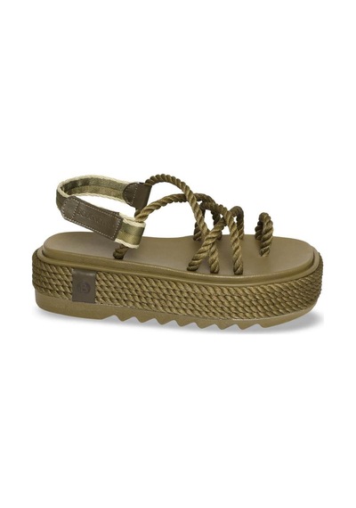 Bohonomad Ibiza Chunky Platform Kadın Sandalet - Haki