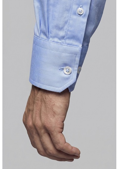 Bisse Mavi Regular Fit Cepsiz Klasik Uzun Yaka Gömlek Gmkls252179 D35
