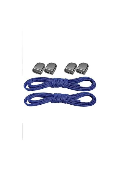 Akıllı Kilitli Ayarlanabilir 1 Çift Saks Mavisi 6 Mm Lastik Pratik Bağcık Mavi