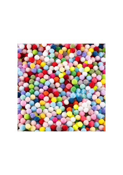 Peluş Ponpon Rengarenk 2cm 50 Adet - 690269899