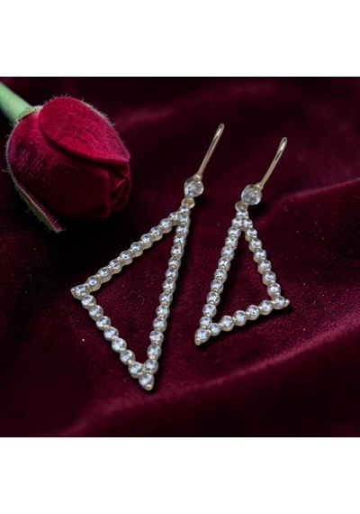 Triad Işıltısı Küpe Altın