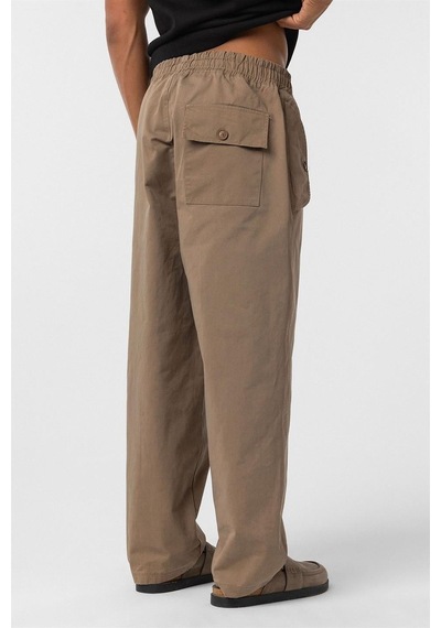 Vamos Bağcıklı Baggy Gabardin Pantolon Vizon