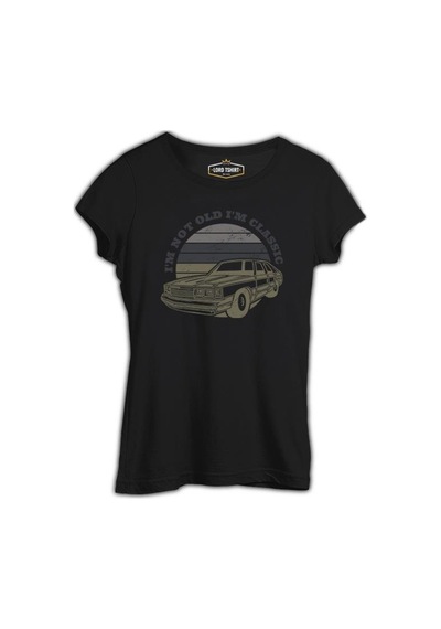 Classic Cars Not Old Siyah Kadın Tshirt 001