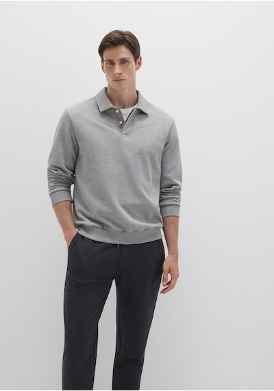 Mavi - Polo Yaka Gri Sweatshirt 0s10420-80018 Gri