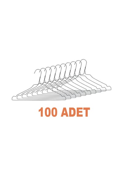 Tel Askı 100lü Elbise Askılığı Pantolon Askısı 5409