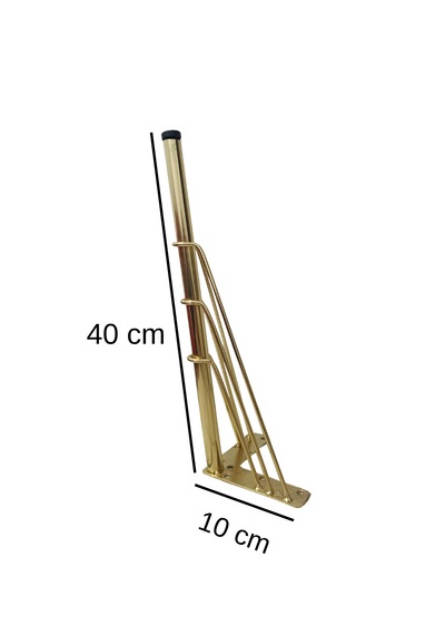4'lü Metal Mobilya Ayağı Gold 40 Cm Sehpa Puf Koltuk Ayağı Vidalı Hairpin Ayak Altın