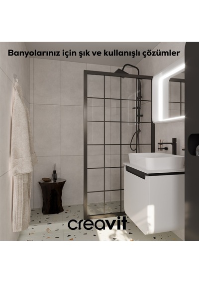 Creavit PL18806 Planet İkili Askılık Krom