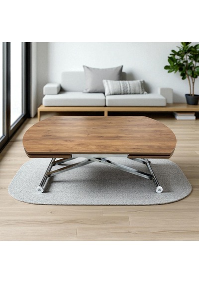 Oval Yan Baştan Açılır Akıllı Masa Üst Tabla Mdf Yüksekliği Ayarlanabilir Pratik Krom Kaplama Ceviz Oval Yan Baştan Açılır Akıllı Masa Üst Tabla Mdf Yüksekliği Ayarlanabilir Pratik Krom Kaplama Ceviz