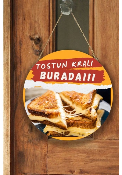Tost Dükkanı Için Duvar, Kapı, Çift Taraflı Askılı Pano Karşılama Tabelası, Restoran Cafe Süs Dekor