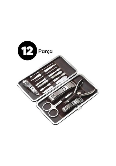 12 Parça Çanta Tipi Manikür Pedikür Tırnak Bakım Seti 5580