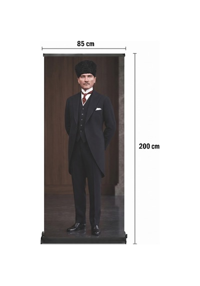 Atatürk Poster Baskılı Pro Roll Up Banner 85x200cm No:6 Diğer