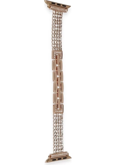 Newface Apple Watch 38mm Live Taşlı Kordon - Rose Gold