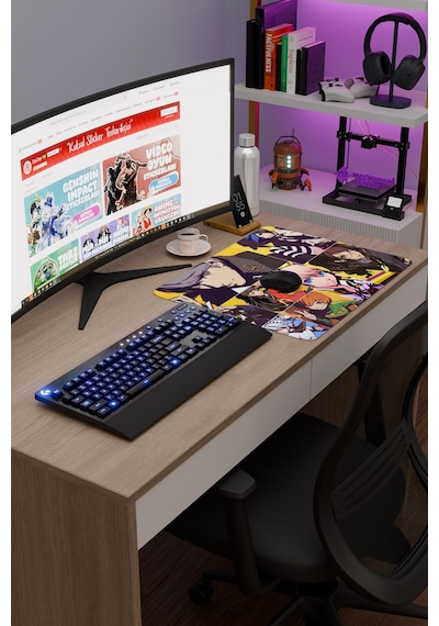 Persona 4 Kaymaz Dikişli Kauçuk Oyuncu Mousepad V2 - 48x40 Xl Gaming Mouse Pad Fare Altlığı