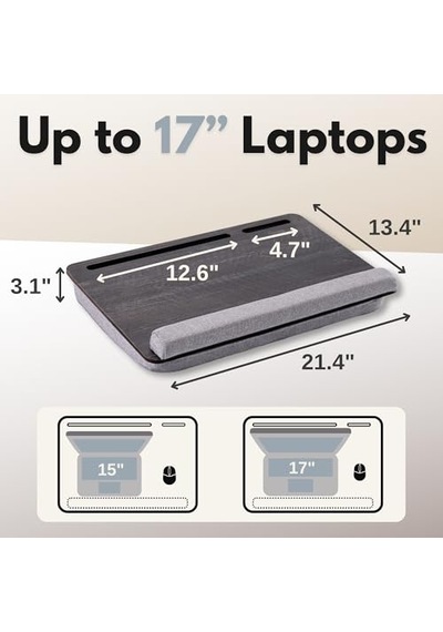 Vigo Wood-ls025 Minderli Laptop Sehpası Antik Gri