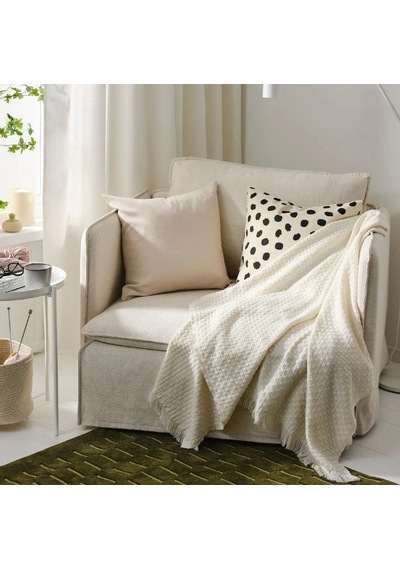 Ikea Hornmal Polar Koltuk Örtüsü Tek Kişilik 130 X 170 Cm Bej