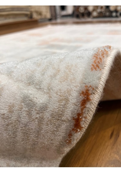 Polyester Makina Halısı 01a Cream Terra Krem Turuncu
