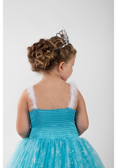 Parti Selesi Elsa Kostüm - Frozen Elbise - Askılı Tarlatanlı Eldiven Taç Asa Mavi Gelinlik Karlar Kıraliçesi Mavi Parti Selesi Elsa Kostüm - Frozen Elbise - Askılı Tarlatanlı Eldiven Taç Asa Mavi Gelinlik Karlar Kıraliçesi Mavi
