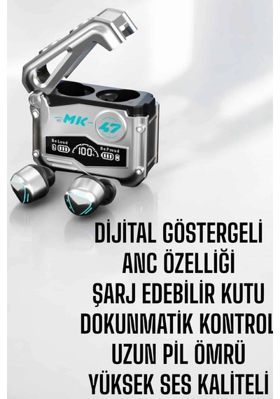 Oyuncu Kulaklığı Bluetooth Bağlantılı Anc Özelliği 5.0 Bluetooth Renkli