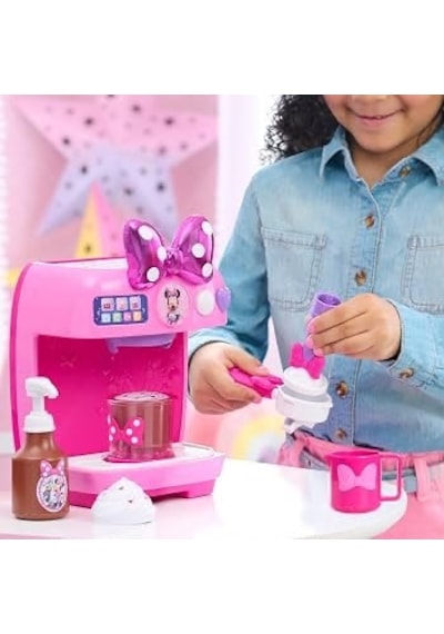 Gioc-hi Prezi-osi Min-nie Mouse Sevimli 10 Parça Işıklı Ve Sesli Sihirli Barista Kahve Makinesi