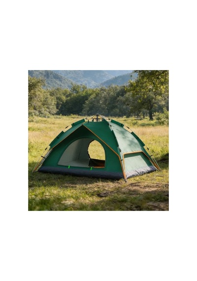 Buffer 6 Kişilik Otomatik Kamp Çadırı Çift Katmanlı, Suya Dayanıklı, Hızlı Kurulum Outdoor Aile V Yeşil