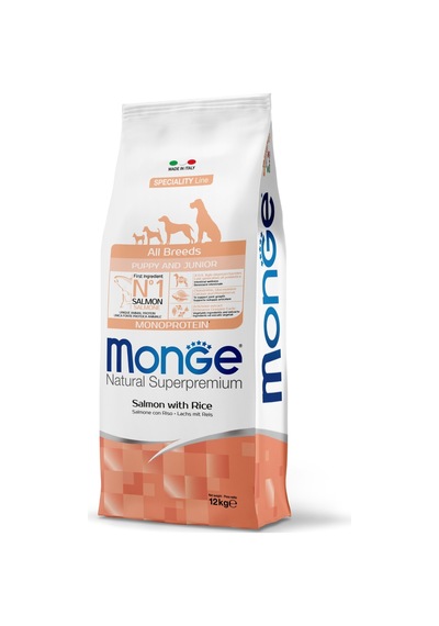 Monge Puppy Tek Proteinli Somonlu Pirinçli Yavru Köpek Maması 12 Kg
