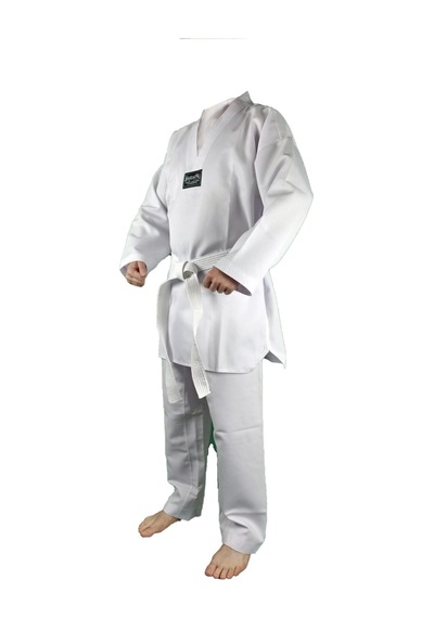 Dragondo 10013 Taekwondo Elbisesi Basic 2.0 Fitilli Beyaz Yaka Tekvondo Dobok Beyaz